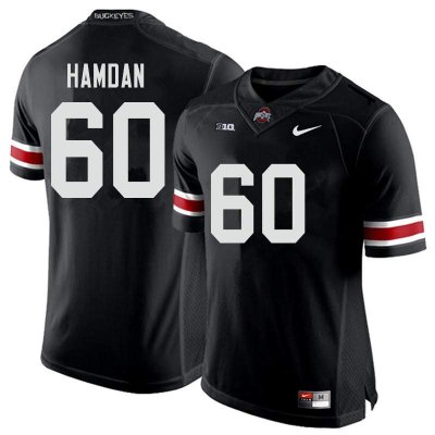 NCAA Ohio State Buckeyes Men's #60 Zaid Hamdan Black Nike Football College Jersey EUC7145MB